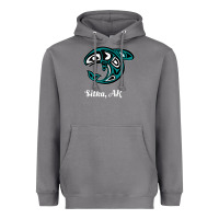 Storm sitka alaska native american tribal orca killer whale raglan baseball Heavyweight Hoodie - linhVisuals