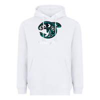 White sitka alaska native american tribal orca killer whale raglan baseball Heavyweight Hoodie - linhVisuals
