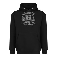 Black fantasy baseball champion distressed Heavyweight Hoodie - linhVisuals