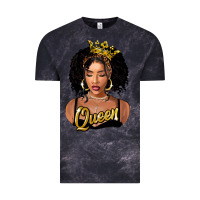 Cloud Black black queen Vintage Tee - FaDigitalArtStudio