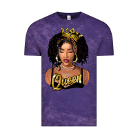 Cloud Purple black queen Vintage Tee - FaDigitalArtStudio