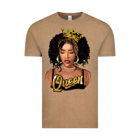 Vintage Coffee black queen Vintage Tee - FaDigitalArtStudio