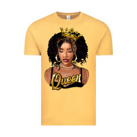 Vintage Mustard black queen Vintage Tee - FaDigitalArtStudio