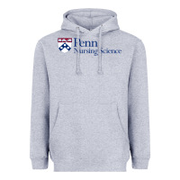 Heather Grey penn nursing science Heavyweight Hoodie - linhVisuals