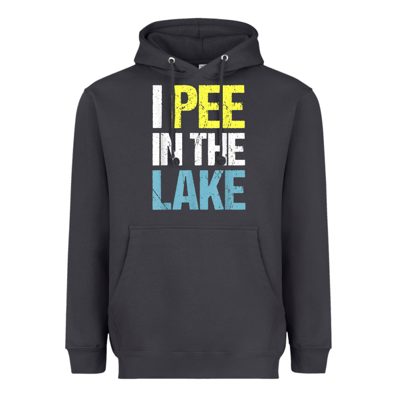 I Pee In The Lake Funny Summer Vacation T Shirt Heavyweight Hoodie by linhVisuals | Teevron