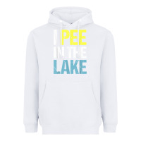White i pee in the lake funny summer vacation t shirt Heavyweight Hoodie - linhVisuals