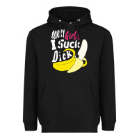 Black sorry girls i suck dick Banana Heavyweight Hoodie - linhVisuals