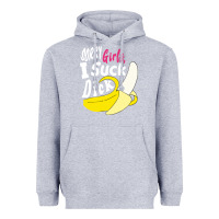 Heather Grey sorry girls i suck dick Banana Heavyweight Hoodie - linhVisuals
