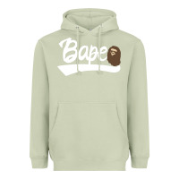 Matcha bape text Heavyweight Hoodie - linhVisuals