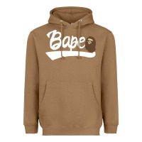 Toasted Coconut bape text Heavyweight Hoodie - linhVisuals
