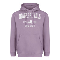 Lavender niagara falls new york ny vintage athletic sports design t shirt Heavyweight Hoodie - linhVisuals