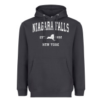 Smoke niagara falls new york ny vintage athletic sports design t shirt Heavyweight Hoodie - linhVisuals