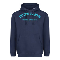 Navy north carolina outer banks obx nc beach gift long sleeve t shirt Heavyweight Hoodie - linhVisuals