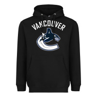 Black canucks white Heavyweight Hoodie - linhVisuals