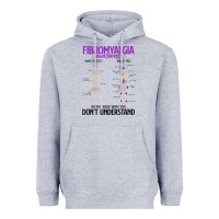 Heather Grey fibromyalgia awareness do not judge what you dont understand Heavyweight Hoodie - linhVisuals