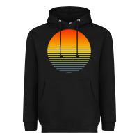 Black retro sunset Heavyweight Hoodie - linhVisuals