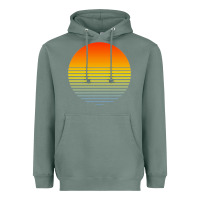 Sage retro sunset Heavyweight Hoodie - linhVisuals