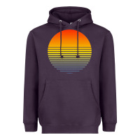 Plum retro sunset Heavyweight Hoodie - linhVisuals