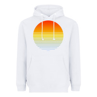 White retro sunset Heavyweight Hoodie - linhVisuals