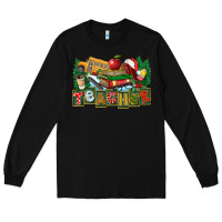 Black Christmas Teacher Long Sleeve Tee - FaDigitalArtStudio