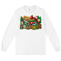 White Christmas Teacher Long Sleeve Tee - FaDigitalArtStudio