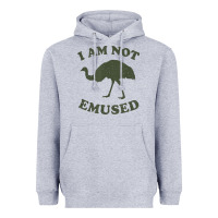Heather Grey funny not emu sed emu   not amused ostrich bird Heavyweight Hoodie - linhVisuals