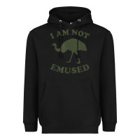 Black funny not emu sed emu   not amused ostrich bird Heavyweight Hoodie - linhVisuals