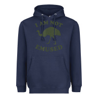 Navy funny not emu sed emu   not amused ostrich bird Heavyweight Hoodie - linhVisuals