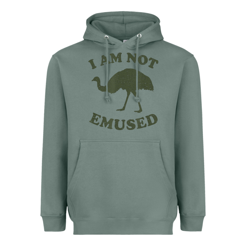 Funny Not Emu Sed Emu   Not Amused Ostrich Bird Heavyweight Hoodie by linhVisuals | Teevron