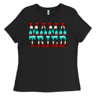 Black Mama Tried Serape Ladies Tee - CowCowDesign