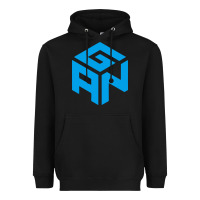 Black gancube Heavyweight Hoodie - linhVisuals