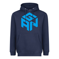 Navy gancube Heavyweight Hoodie - linhVisuals
