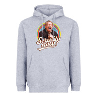 Heather Grey serenity later serenity now Heavyweight Hoodie - linhVisuals