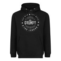 Black graphic 365 grumpy the legend men funny gift Heavyweight Hoodie - linhVisuals
