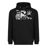 Black guernica artwork Heavyweight Hoodie - linhVisuals