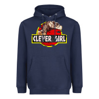 Navy clever girl Heavyweight Hoodie - linhVisuals