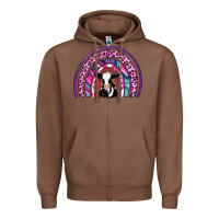 Chestnut rainbow cow Zipper Hoodie - AdoDesignShop