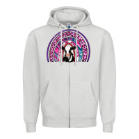 Dove Grey rainbow cow Zipper Hoodie - AdoDesignShop