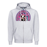 Heather Grey rainbow cow Zipper Hoodie - AdoDesignShop