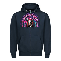Navy rainbow cow Zipper Hoodie - AdoDesignShop