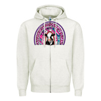 Oatmeal Heather rainbow cow Zipper Hoodie - AdoDesignShop