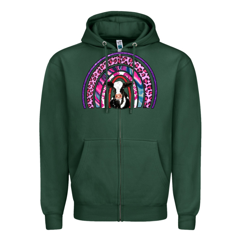 Rainbow Cow Zipper Hoodie by AdoDesignShop | Teevron