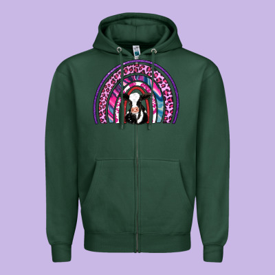 Rainbow Cow Zipper Hoodie Designed By Adodesignshop