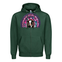 Sports Green rainbow cow Zipper Hoodie - AdoDesignShop