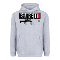 Heather Grey barrett firearm company Heavyweight Hoodie - linhVisuals
