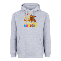 Heather Grey 44 years old birthday sloth dabbing 44th birthday sloth Heavyweight Hoodie - linhVisuals