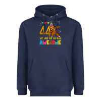 Navy 44 years old birthday sloth dabbing 44th birthday sloth Heavyweight Hoodie - linhVisuals