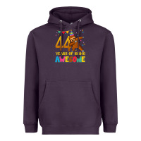 Plum 44 years old birthday sloth dabbing 44th birthday sloth Heavyweight Hoodie - linhVisuals