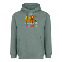 Sage 44 years old birthday sloth dabbing 44th birthday sloth Heavyweight Hoodie - linhVisuals