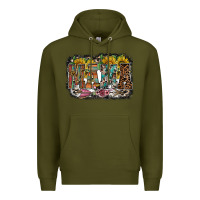 Army Green mama western Premium Hoodie - RacoonDesign